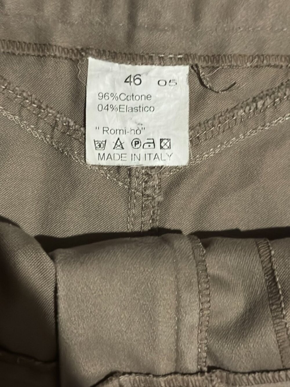 Romi-ho Beige Cotton Stretch A-Line Utility Skirt Size 46 Italy - Picture 3 of 3